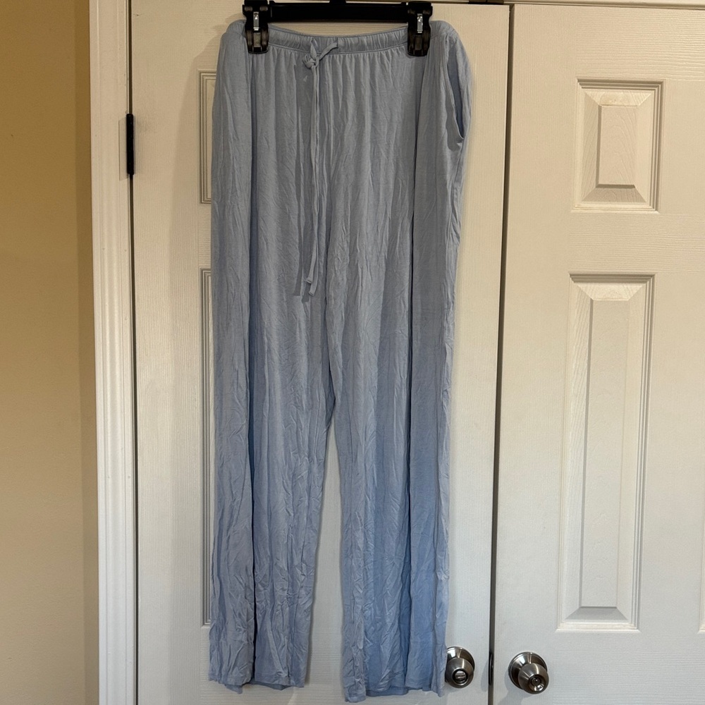 Posh Peanut Bamboo Light Blue Wide-Leg Pants